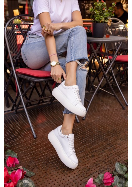 Cupy Kadin Siyah Gercek Deri Eva Taban Sneaker modelleri