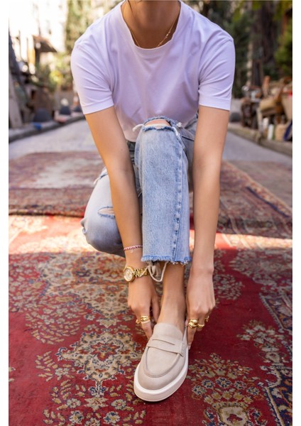 Dream Kadın Desert Taba Eva Taban Loafer Ayakkabi