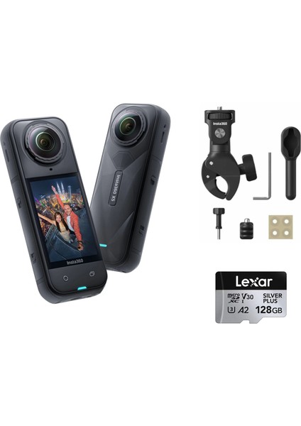 X5 Aksiyon Kamerası - Motosiklet Kiti (128 Gb)