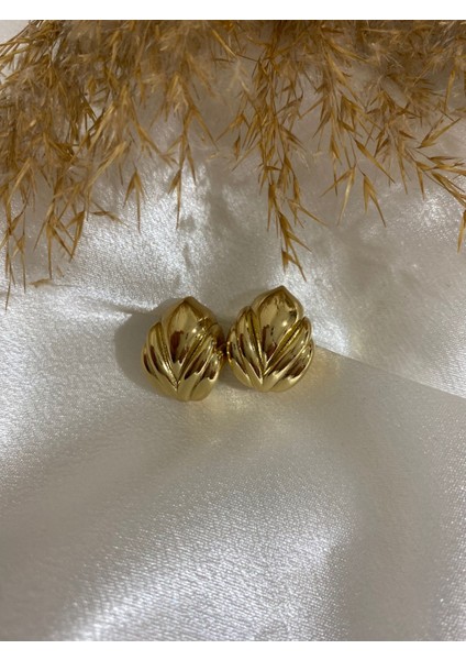 Yaprak Figür Xupıng Çelik Küpe