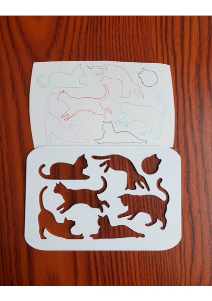 Sevimli Kedi Çizim Şablon Seti – Minik Sanatçılar Için Tatlı Ilham Kaynağı! 🐱🎨| Ahşap, Duvar, Kumaş, Seramik Için Çok Amaçlı Şablon modelleri