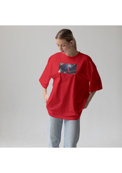 Michael Jordan Chicago Bulls 1997 Oversize Tişört - Kırmızı fiyatları