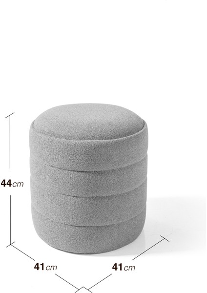Lüks CNC Çizgili Yuvarlak Puf – Makyaj Masası Pufu -Dekoratif Ayak Uzatma-Bombeli Puff fırsatları