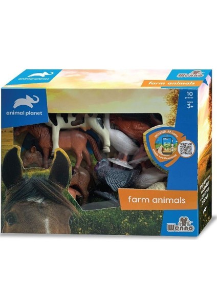 SH-D5804 Vardem Kutulu 10 Parça Çiftlik Hayvanları Seti