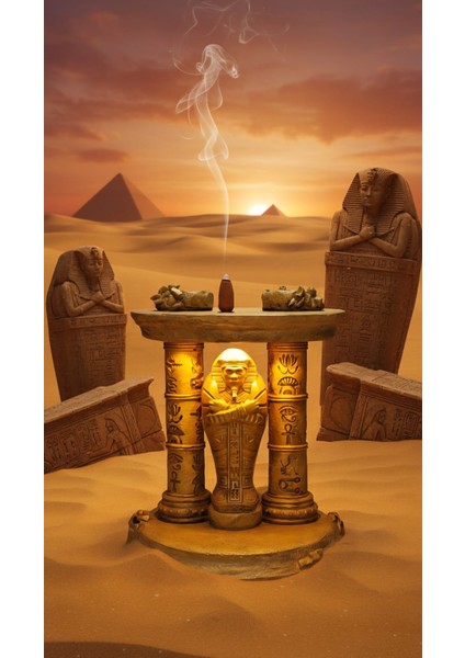 Tutankamon Işıklı Geriakış Tütsülük