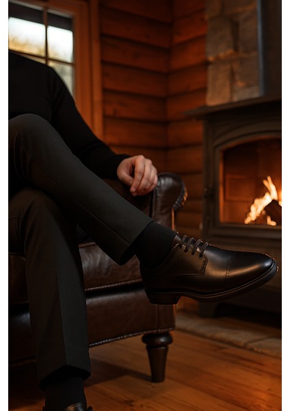 GR0412 Hakiki Deri Kaydırmaz Kauçuk Taban Üst Kalite Klasik Baba Ayakkabısı modelleri