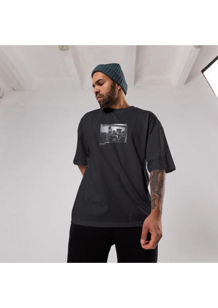 Keith Richards Boston 1975 Oversize Tişört - Siyah fiyatları