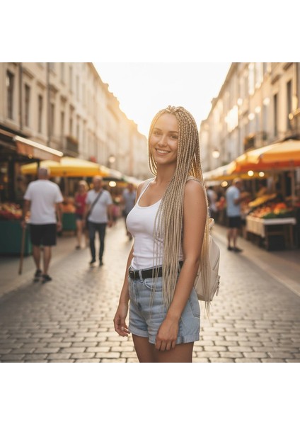 Afrika Örgüsü ve Rasta Için Sentetik Saç - Platin