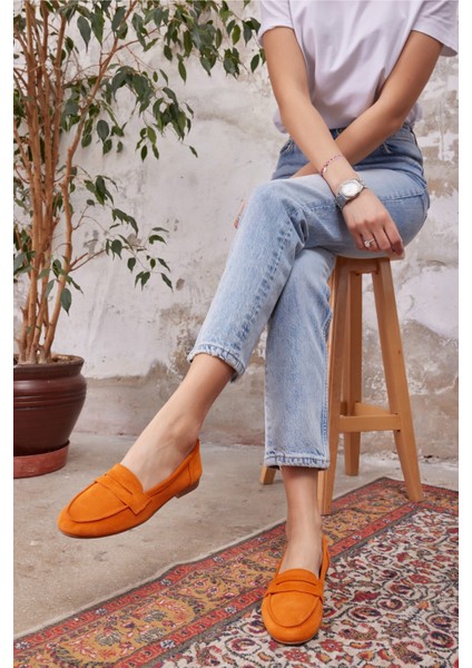 Vanessa Kadın Taba Leopar Siyah Garnılı Gercek Deri Babet fırsatları