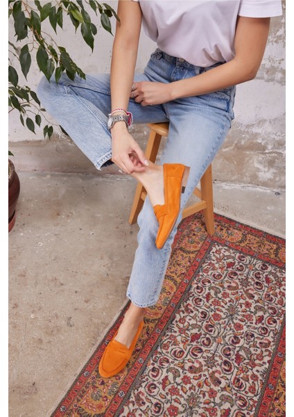 Vanessa Kadın Taba Leopar Siyah Garnılı Gercek Deri Babet indirimleri