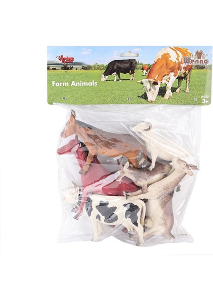 SH-9001-Vardem Poşetli 6Pcs 8 İnch Çiftlik Hayvan ve Dinozor Set fiyatları