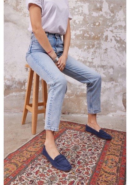 Vanessa Kadın Taba Leopar Siyah Garnılı Gercek Deri Babet modelleri