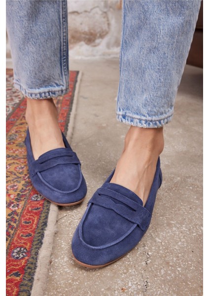 Vanessa Kadın Taba Leopar Siyah Garnılı Gercek Deri Babet