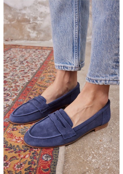 Vanessa Kadın Taba Leopar Siyah Garnılı Gercek Deri Babet