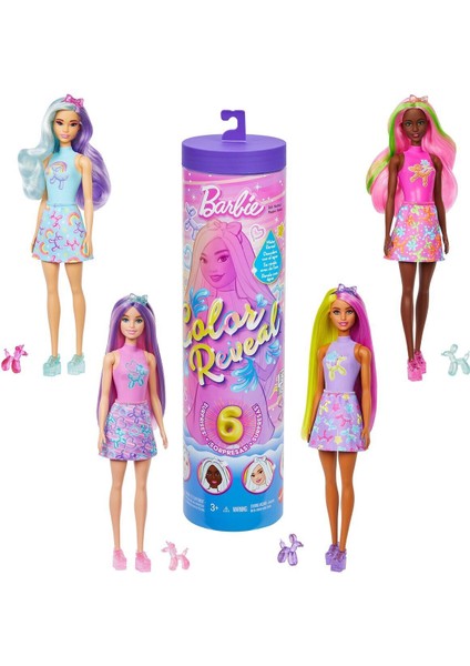 JFV58 Barbie Color Reveal Balondan Hayvan Figürleri Serisi