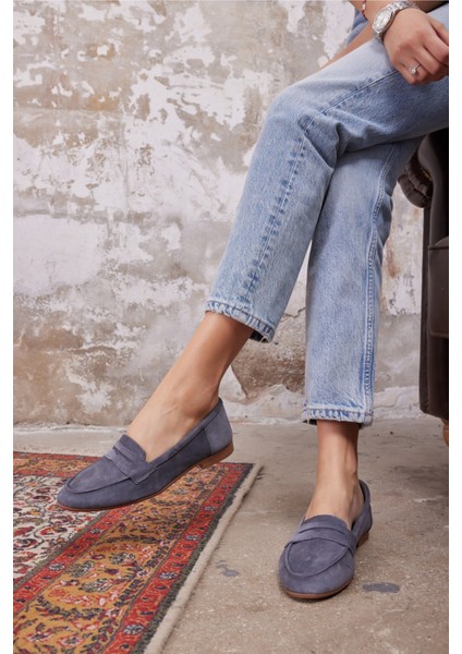 Vanessa Kadın Taba Leopar Siyah Garnılı Gercek Deri Babet