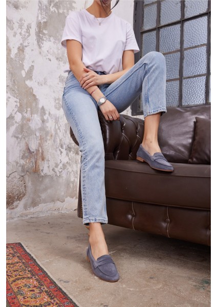 Vanessa Kadın Taba Leopar Siyah Garnılı Gercek Deri Babet