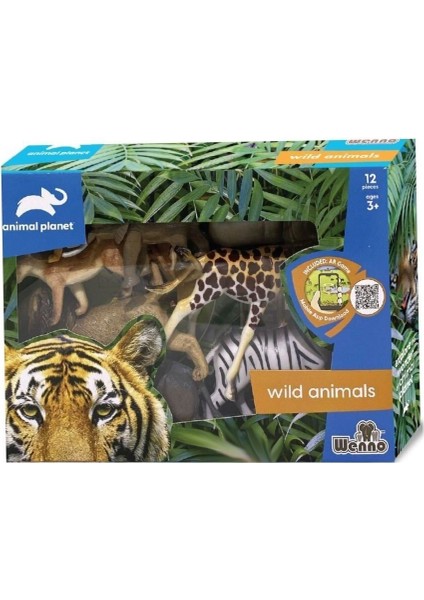 SH-5901 Vardem Kutulu 12 Parça Vahşi Hayvan Seti