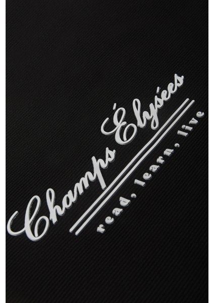 Erkek Siyah Fitilli Şardonlu Sweatshirt - Pamuklu, Likralı, Rahat Kalıp Sweatshirt 2601510