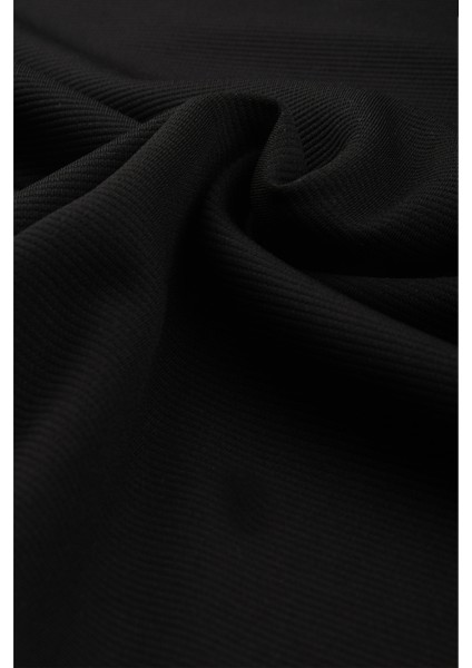 Erkek Siyah Fitilli Şardonlu Sweatshirt - Pamuklu, Likralı, Rahat Kalıp Sweatshirt 2601510 fiyatları