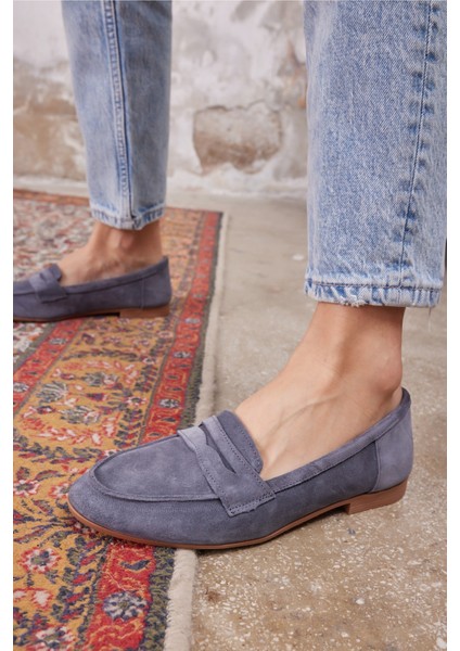 Vanessa Kadın Taba Leopar Siyah Garnılı Gercek Deri Babet