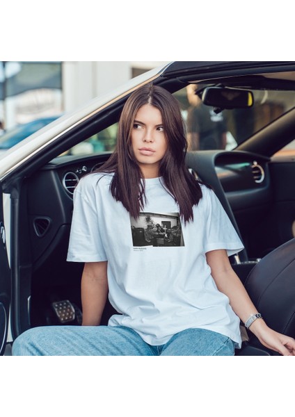 Keith Richards Boston 1975 Oversize Tişört - Beyaz fiyatları