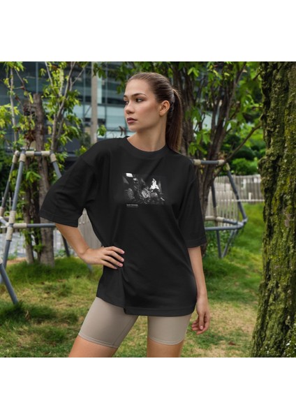 Keith Richards Connecticut 1977 Oversize Tişört - Siyah fiyatları