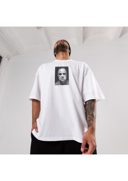 Marlon Brando / Godfather 1972 Oversize Tişört - Beyaz fiyatları