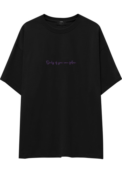 Meet Me At The Disco Oversize Tişört - Siyah