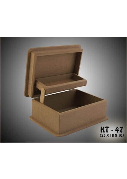 Ahşap Boyanabilir Asansörlü -Takı-Makyaj-Aksesuar-Küçük boy Dekoratif Çok Amaçlı Kutu