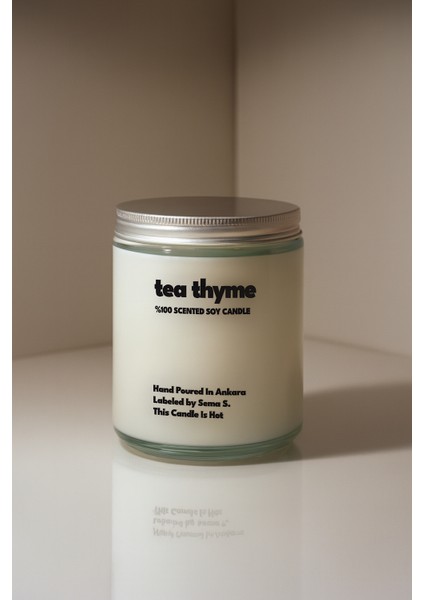 : Tea Thyme : Cam Kavanozda Kokulu %100 Soya Mum (Kekik, Siyah Çay, Bergamot) fiyatları