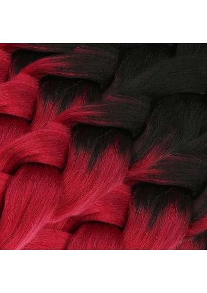 Afrika Örgüsü ve Rasta Için Sentetik Ombreli Saç - Siyah / Kızıl modelleri