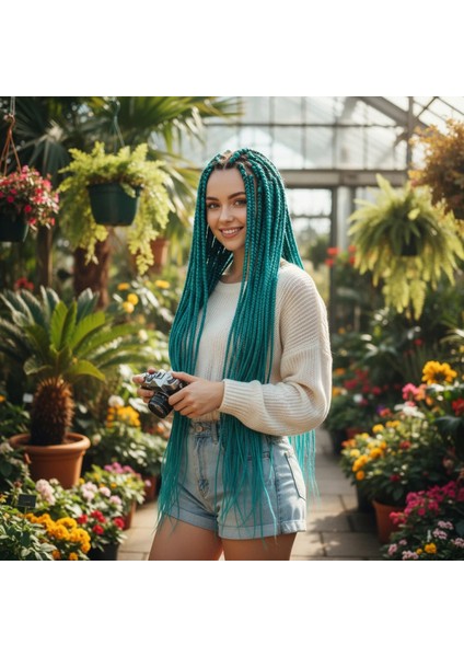 Afrika Örgüsü ve Rasta Için Sentetik Saç - Koyu Yeşil