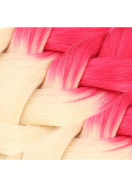 Afrika Örgüsü ve Rasta Için Sentetik Ombreli Saç - Pembe / Platin modelleri