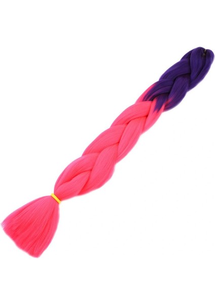 Afrika Örgüsü ve Rasta Için Sentetik Ombreli Saç - Mor / Neon Pembe fiyatları