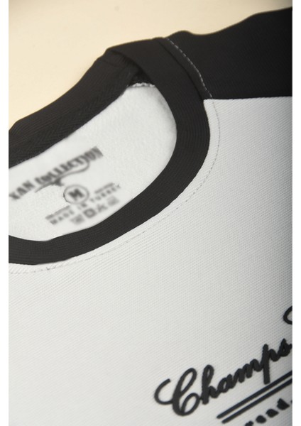 Erkek Gri Fitilli Şardonlu Sweatshirt - Pamuklu, Likralı, Rahat Kalıp Sweatshirt 2601510 indirimleri