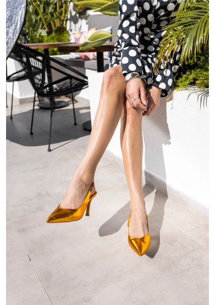 Penny Kadın Gumus Taş Detay Topuklu Ayakkabi fiyatları