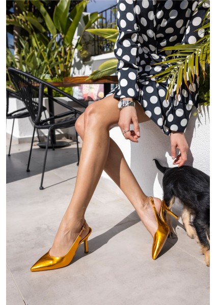 Penny Kadın Gumus Taş Detay Topuklu Ayakkabi indirimleri