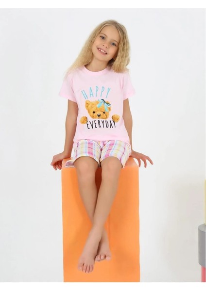 Kız Çocuk Kısa Kollu Kapri %100 Pamuklu Pijama Takımı 10/15 Yaş fiyatları