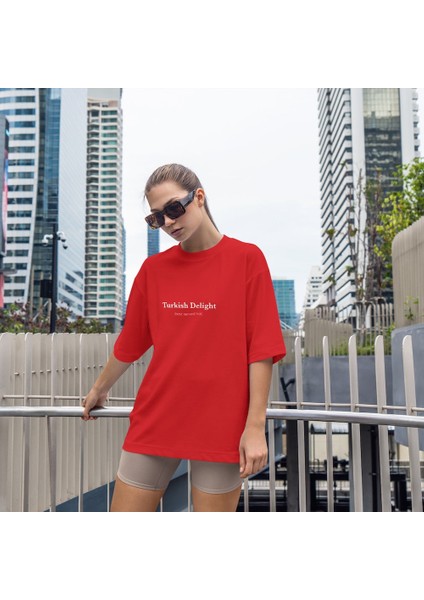 Turkish Delight Oversize Tişört - Kırmızı fiyatları