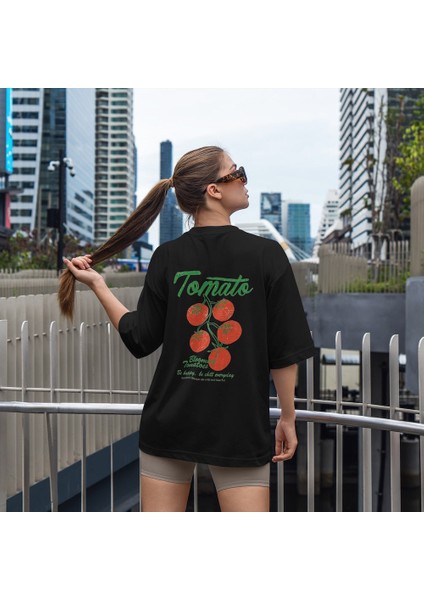 Tomato Oversize Tişört - Siyah fırsatları