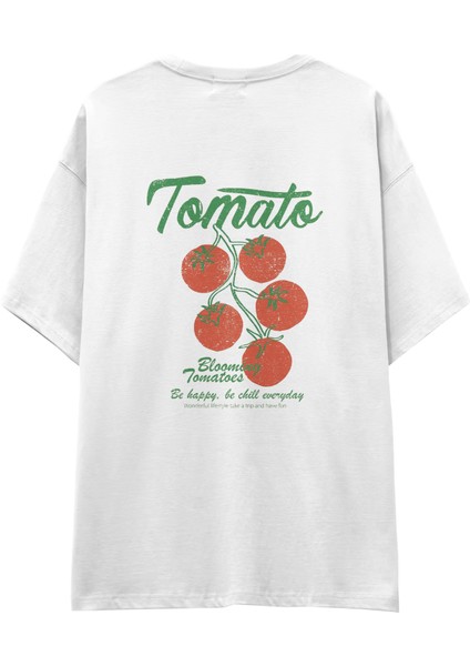Tomato Oversize Tişört - Beyaz