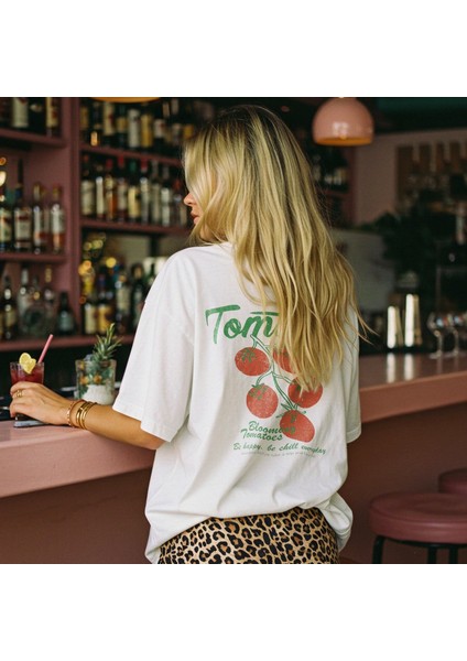 Tomato Oversize Tişört - Beyaz fırsatları