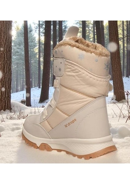 Kız Çocuk Suya ve Soğuk Havaya Dayanıklı Kaymaz Taban Cırtlı Lacivert Pembe Kar Botu indirimleri