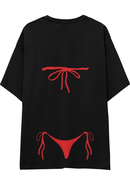 Red Bikini Oversize Tişört - Siyah fiyatları