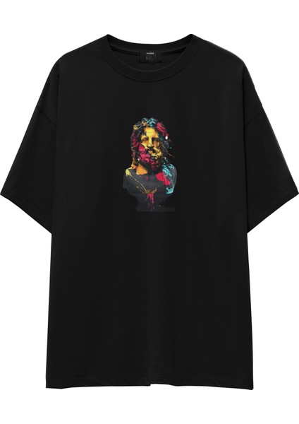 Zeus Oversize Tişört - Siyah