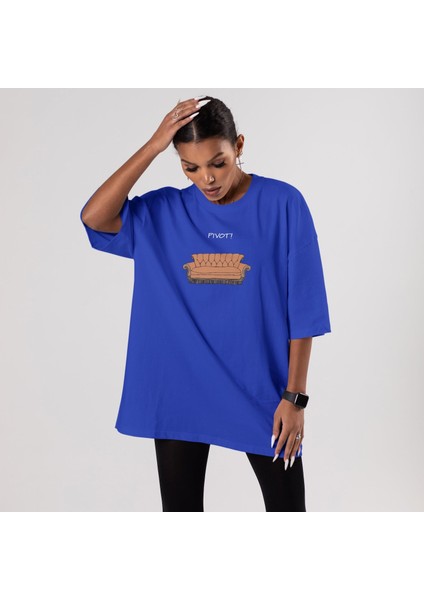 Pivot! / Friends Oversize Tişört - Mavi fiyatları