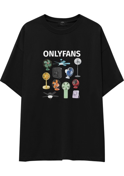 Onlyfans Oversize Tişört - Siyah