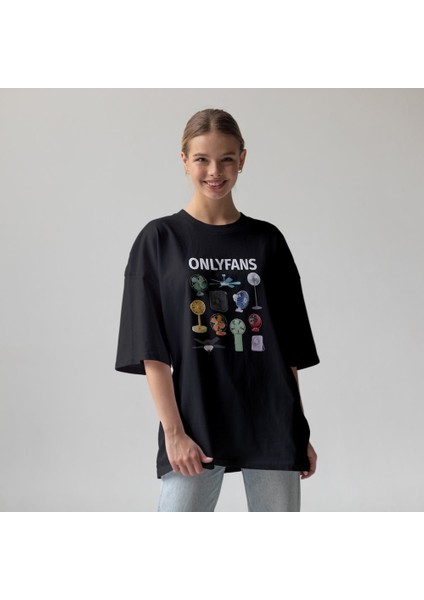 Onlyfans Oversize Tişört - Siyah fiyatları