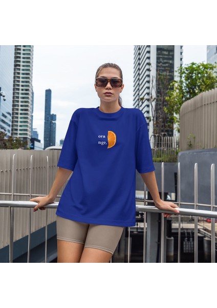 Orange Oversize Tişört - Mavi fiyatları